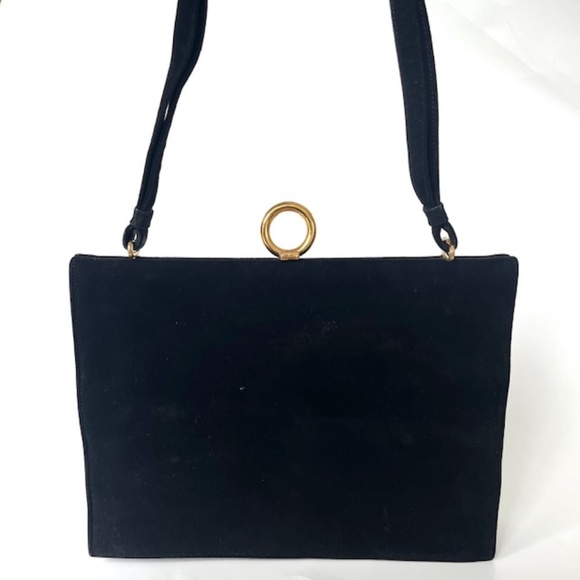 Koret Black Suede Vintage Handbag with Change Purse - Picture 3 of 10